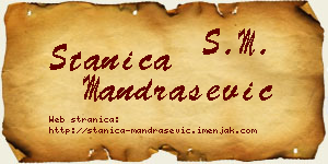 Stanica Mandrašević vizit kartica